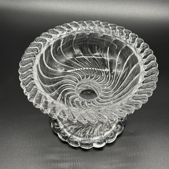 Vintage Fostoria Colony Clear Glass Footed Compote Candy Dish Bowl 4" Tall - Picture 2 of 9
